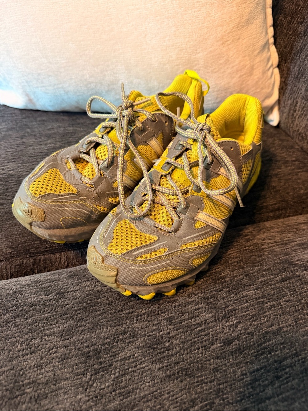 adidas Yellow and Gray Women’s Trail Sneakers